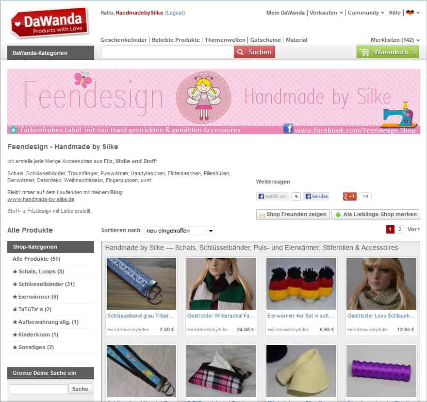 Feendesign – Onlineshop