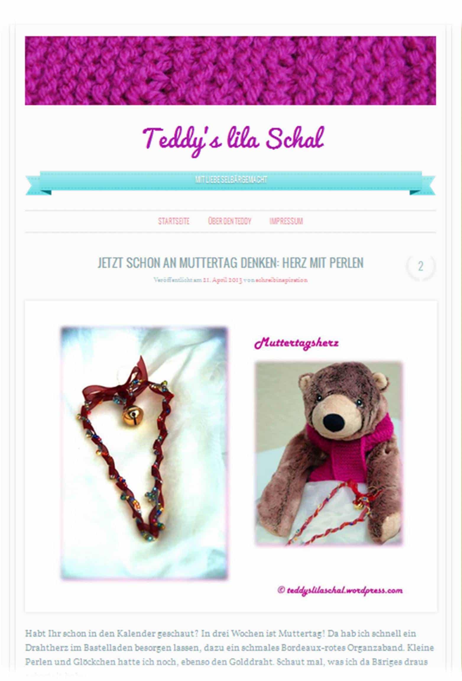 Teddy’s lila Schal