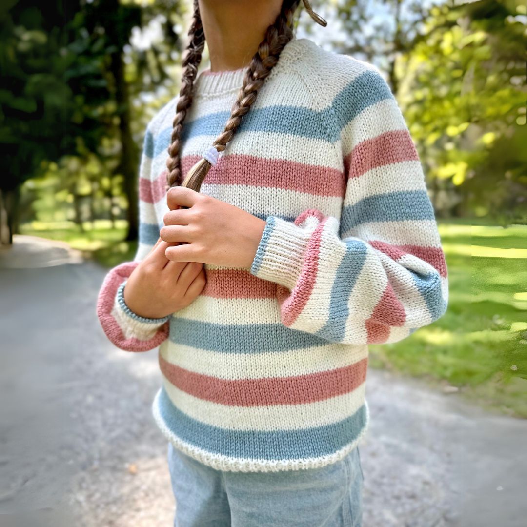 Strickset für den Raglanpullover „Grace“ für Kinder
